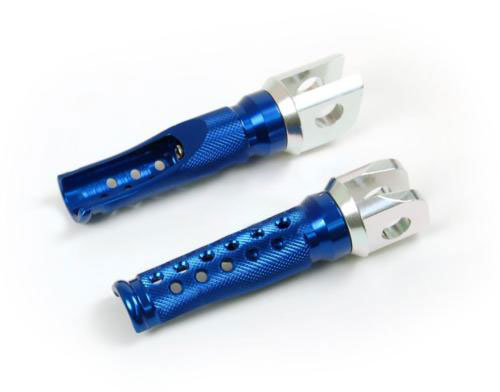 EMGO Blue Slashed Front Foot Pegs for Yamaha YZF-R1 2000-2003