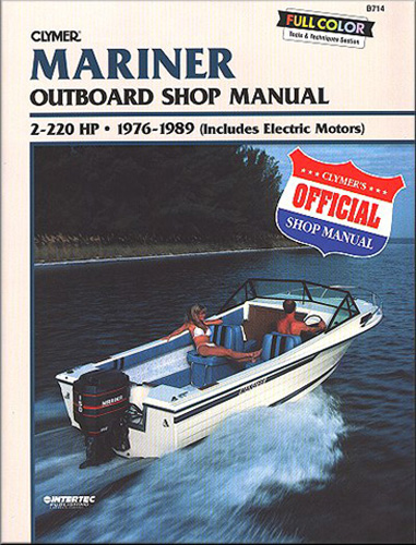 Clymer Repair Manual for Mariner 2-220 HP OB 1976-1989