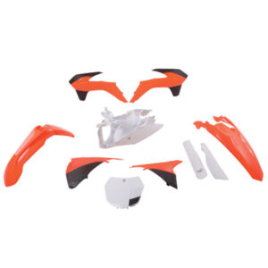 Acerbis Full Plastic Kit Fluorescent Orange/White for KTM 125 SX 2015