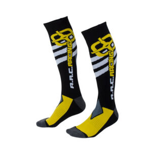 A.R.C. Moto Socks Youth Size 1-5 Black/Yellow