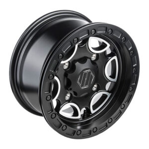 4/156 HiPer Falcon Single Beadlock Wheel 14×6 4.0 + 2.0 Black/Machined for Polaris 350L & Xpress 2X4 1990-1994