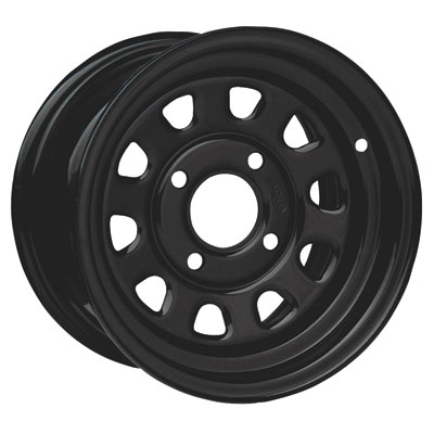 4/110 ITP Steel Wheel 12×7 2.0 + 5.0 Black for Arctic Cat DVX 400 2004-2008