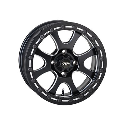 4/110 ITP Tsunami Beadlock Wheel 15×7 5.0 + 2.0 Matte Black for Honda Big Red MUV700 2009-2012