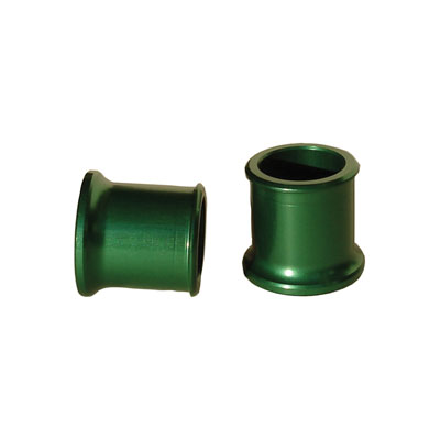 Ride Engineering Locking Front Wheel Spacers Green for Kawasaki KX250 2006-2007