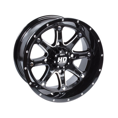 4/110 STI HD4 Alloy Wheel 12×7 5.0 + 2.0 Gloss Black for Bombardier Traxter 500 4×4 1999-2005