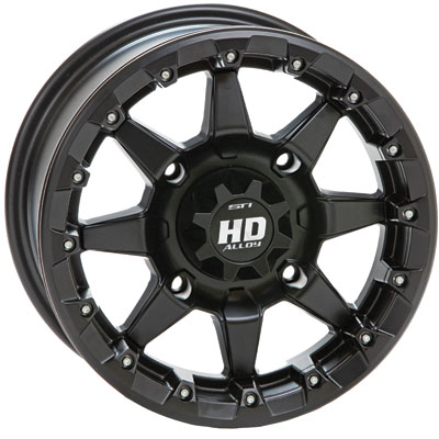 4/110 STI HD5 Beadlock Wheel 14×7 5.0 + 2.0 Matte Black for Bombardier Traxter 500 4×4 1999-2005