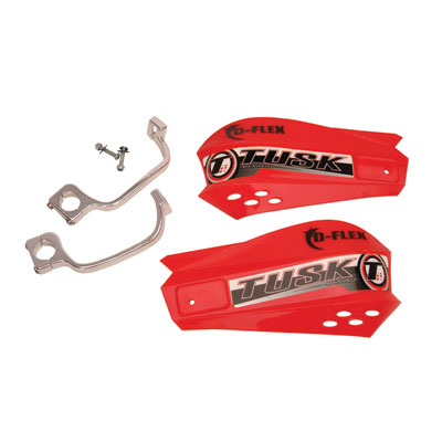 Tusk MX D-Flex ATV Handguards Red