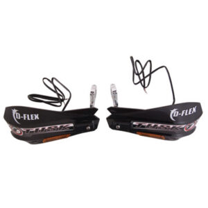 Tusk MX D-Flex ATV Handguards with Turn Signals Black