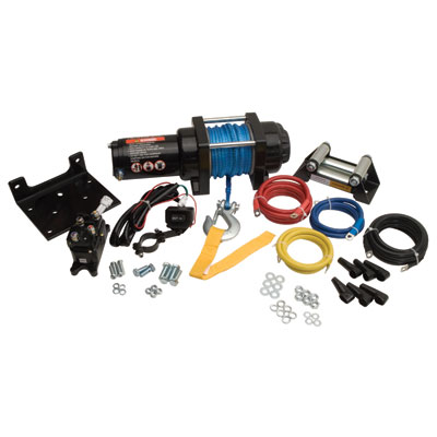 Tusk Winch with Synthetic Rope and Mount Plate 3500 lb. for Yamaha GRIZZLY 450 4×4 2009-2014