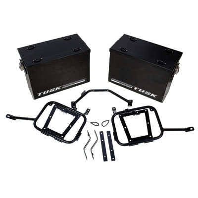 Aluminum Panniers with Pannier Racks Medium Black for BMW R1200GS 2013