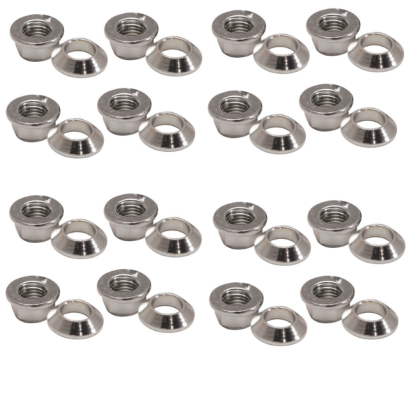 Tusk Universal Chrome Flange/Tapered Locking Lug Nut Set 10mm x 1.25mm Thread Pitch (16 Pack)for Arctic Cat 150 2009-2017