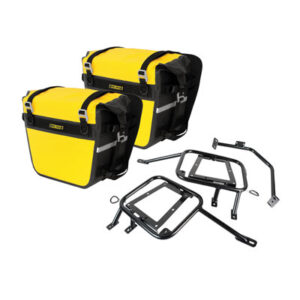 Tusk Pannier Racks with Nelson Rigg Sierra Dry Saddlebags Yellow for BMW R1200GS 2013-2016