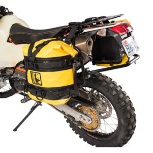 Tusk Pannier Racks with Wolfman Expedition Dry Saddle Bags Yellow for BMW R1200GS 2012-2016