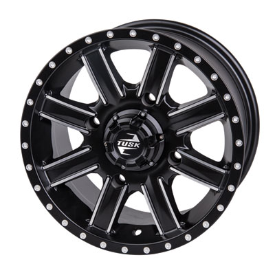 Tusk 4/137 Tusk Cascade Wheel 14×7 4.0 + 3.0 Machined/Black for Bombardier Outlander 330 2×4 H.O. 2003-2005