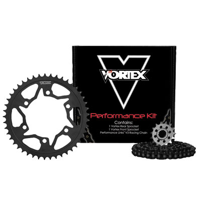 Vortex V3 WSS Warranty Chain and Sprocket Kit Gold Anodized Chain for Kawasaki Versys 650 LT KLE650FF 2016-2018