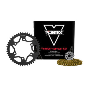 Vortex V3 WSS Warranty Chain and Sprocket Kit Gold Anodized Chain for Suzuki GSXR750 F.I. 2006-2009