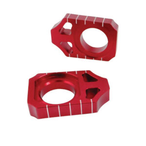 Works Connection Axle Blocks Red for Kawasaki KLX450R 2008-2009