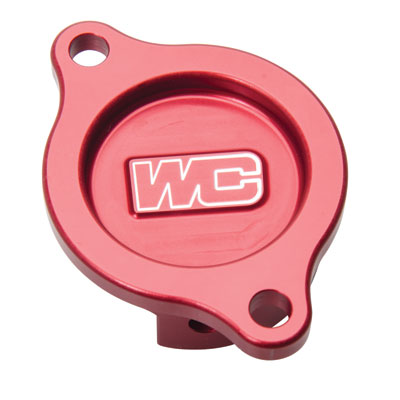 Works Connection Oil Filter Cover Red for Honda CRF250R 2010-2017