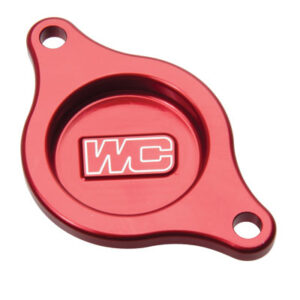 Works Connection Oil Filter Cover Red for Honda CRF450R 2009-2016