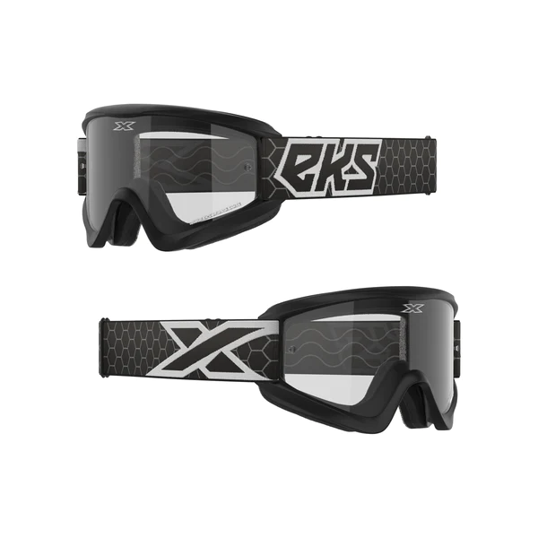 GOX FLAT-OUT CLEAR GOGGLE FLAT BLACK, WHITE