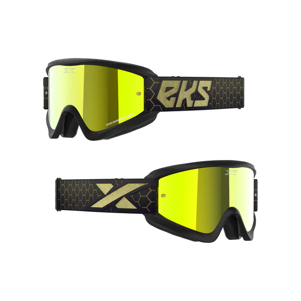 GOX FLAT-OUT MIRROR GOGGLE BLACK, GOLD METALLIC – GOLD MIRROR LENS