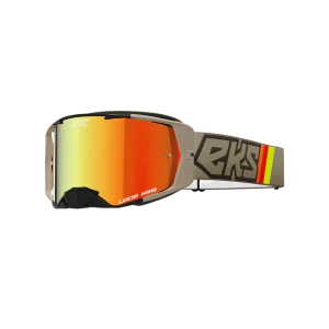 LUCID GOGGLE BLACK & TAN – RED MIRROR LENS