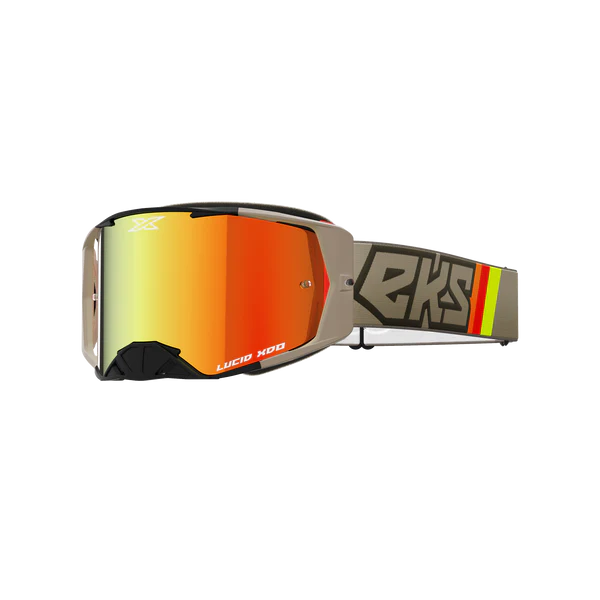 LUCID GOGGLE BLACK & TAN – RED MIRROR LENS