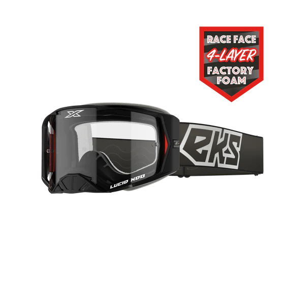 LUCID RACE FACE GOGGLE BLACK – CLEAR LENS