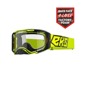 LUCID RACE FACE GOGGLE FLO YELLOW – CLEAR LENS