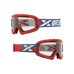 XGROM CLEAR YOUTH GOGGLE RED, WHITE & BLUE